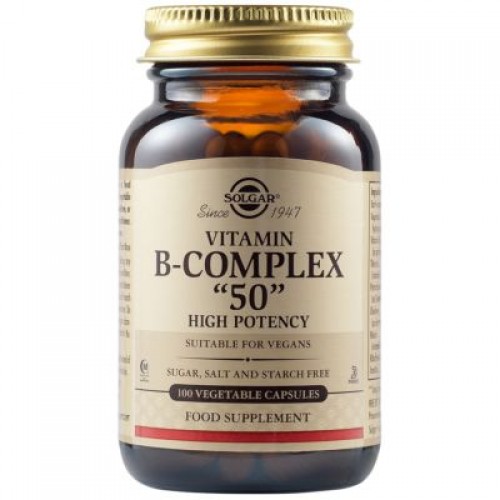 SOLGAR Vitamin B-Complex ''50'' High Potency 100 φυτοκάψουλες