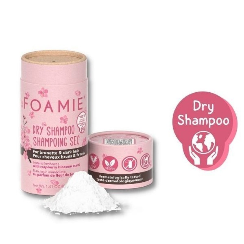 FOAMIE Dry Shampoo Berry Blossom Brunette Ξηρό Σαμπουάν για Καστανά & Σκούρα Μαλλιά 40gr