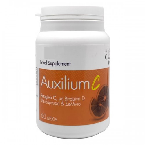 AGPHARM Auxilium C Συμπλήρωμα Διατροφής με Βιταμίνη C, D, Ψευδάργυρο & Σελήνιο 60 δισκία