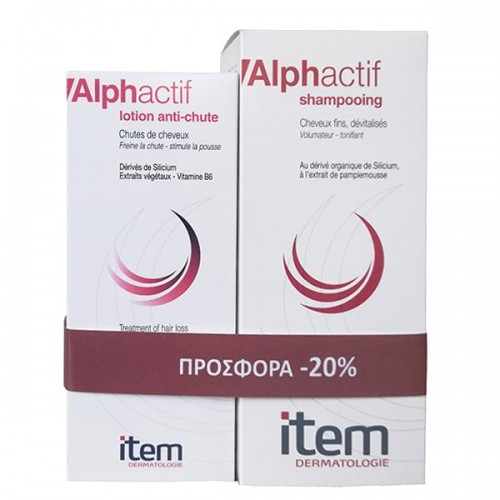 Inpa Item Promo Pack με Alphactif Lotion Λοσιόν για την Τριχόπτωση 100ml & Alphactif Shampoo Σαμπουάν για την Τριχόπτωση 200ml