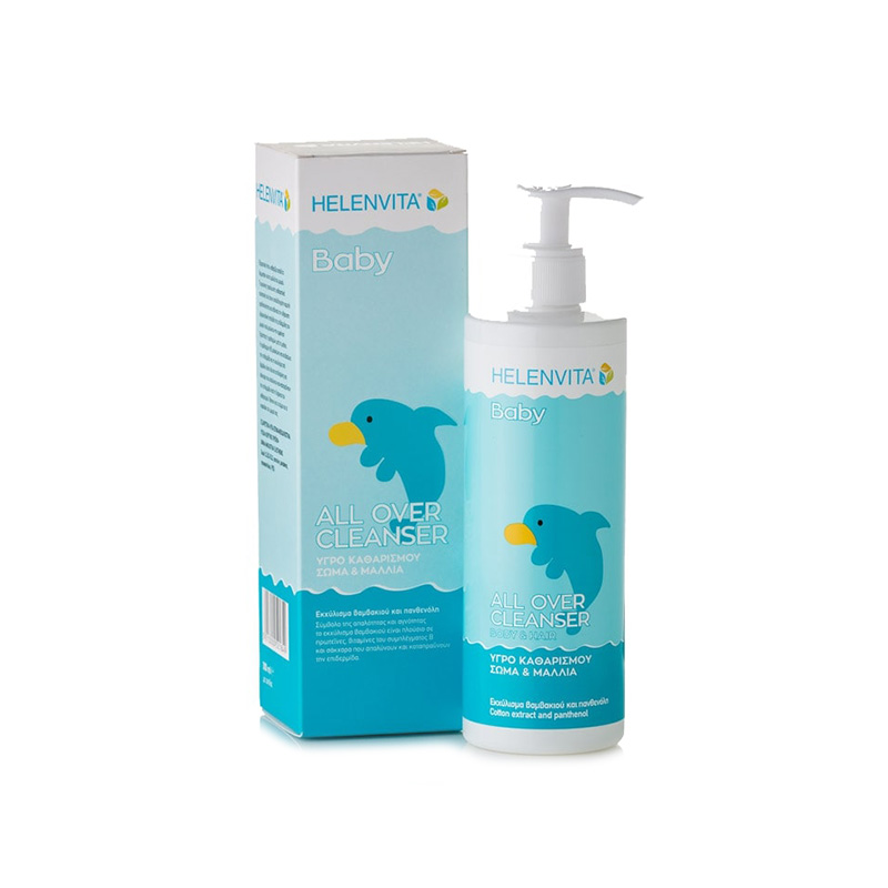 HELENVITA Baby All Over Cleanser Βρεφικό Καθαριστικό Υγρό για Σώμα & Μαλλιά 300ml