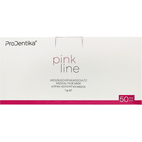 ProDentika Pink Line Type IIR Medical "3ply" Face Mask (Pink) 50τμχ