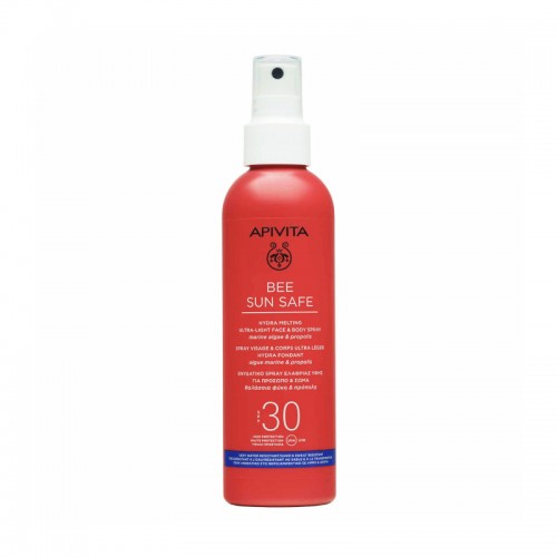 APIVITA Bee Sun Safe Ultra-Light Face & Body Spray SPF30 Ενυδατικό Σπρέι για Πρόσωπο & Σώμα 200ml