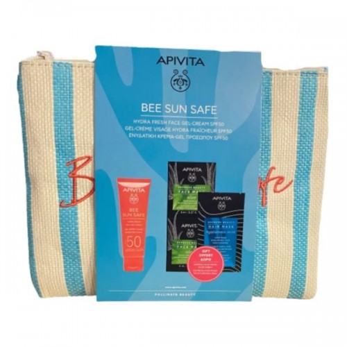 Apivita – Bee Sun Safe Ενυδατική Κρέμα-Gel SPF50 50ml& Δώρο Express Μάσκα Προσώπου με Αλόη & Μάσκα Ενυδάτωσης Μαλλιών