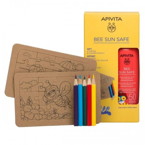 Apivita Promo Bee Sun Safe με Ενυδατική Αντηλιακή Λοσιόν για Παιδιά SPF50, 200ml & Δώρο 2 Puzzle & Ξυλομπογιές, 1σετ