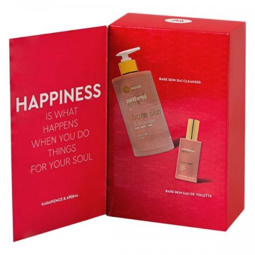 Panthenol Extra Happiness Promo Bare Skin 3 in 1 Cleanser 500ml & Eau De Toilette 50ml