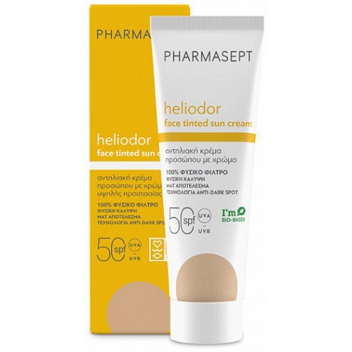 Pharmasept Heliodor Face Tinted Sun Cream SPF50 Αντηλιακή Κρέμα Προσώπου με Χρώμα 50ml