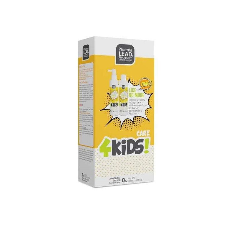 Pharmalead Λοσιόν 125ml & Σαμπουάν 125ml για Πρόληψη & Αντιμετώπιση Ενάντια στις Ψείρες 4Kids Lice No More Set για Παιδιά