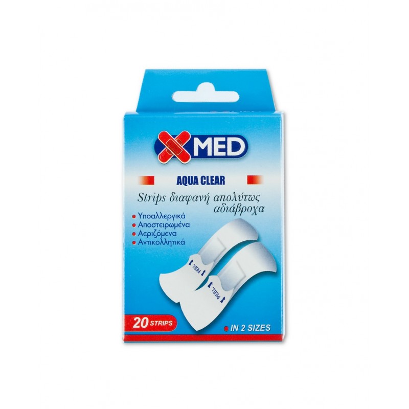 MEDISEI X-MED Strips Διαφανή 100% Αδιάβροχα 20τμχ