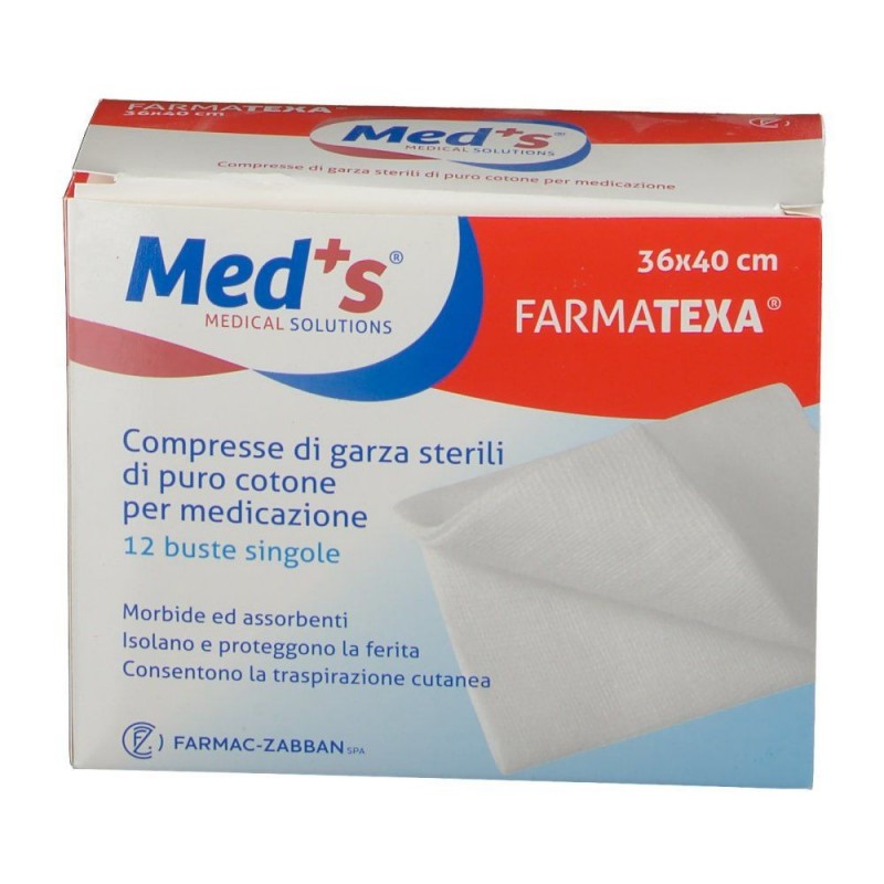 MED+S Farmatexa Αποστειρωμένες Γάζες 12τμχ 36x40cm