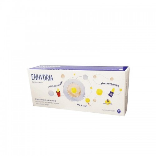 EPSILON HEALTH Enhydria Αναπλήρωση Ηλεκτρολυτών 6 Φακελίσκοι x 15ml Λεμόνι-Cola