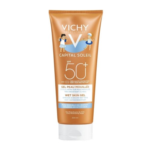VICHY Capital Soleil Παιδικό Αντιηλιακό Wet Skin Gel SPF 50+ 200ml