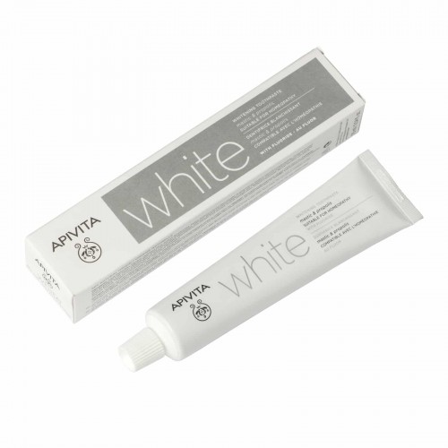 APIVITA οδοντόκρεμα white με μαστίχα & πρόπολη 75ml