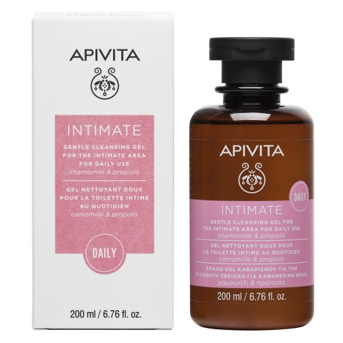 APIVITA intimate daily - Απαλό gel καθαρισμού για την ευαίσθητη περιοχή με χαμομήλι & πρόπολη 200ml