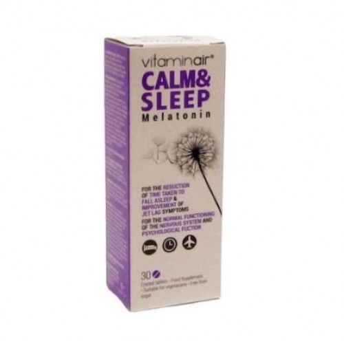 MEDICAIR Vitaminair Calm & Sleep Συμπλήρωμα Διατροφής για Μείωση Χρόνου Έλευσης Ύπνου 30 δισκία