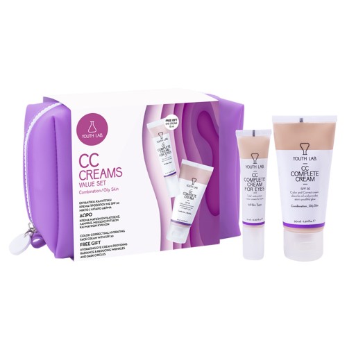 YOUTH LAB CC Complete Cream Spf30 50ml & Eye Cream 15ml For Combination/Oily Skin