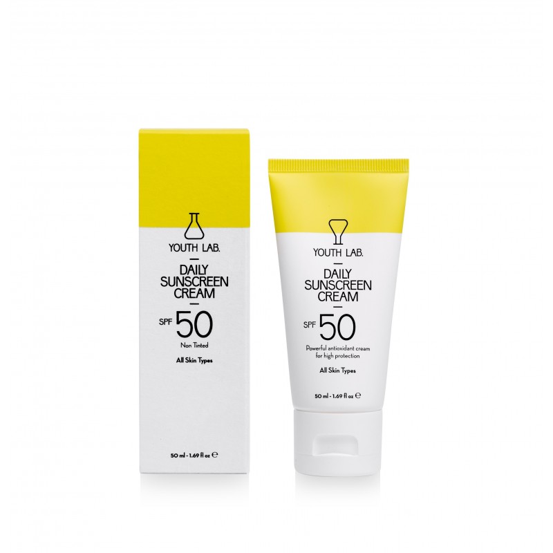 YOUTH LAB Daily Sunscreen Cream χωρίς χρώμα SPF50 για όλους τους τύπους δέρματος 50ml