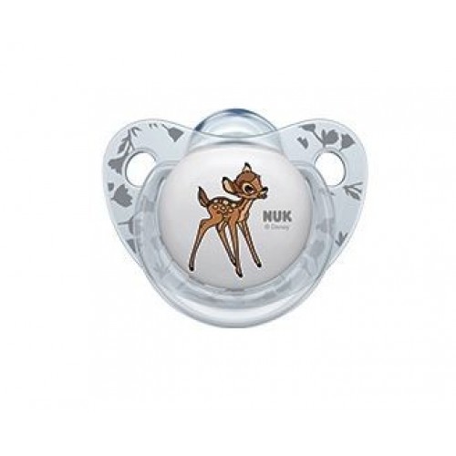 NUK Disney Classics Trendline Πιπίλα Σιλικόνης Διάφανη Bambi το Ελαφάκι 18-36m