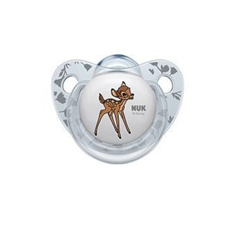 NUK Disney Classics Trendline Πιπίλα Σιλικόνης Διάφανη Bambi το Ελαφάκι 18-36m