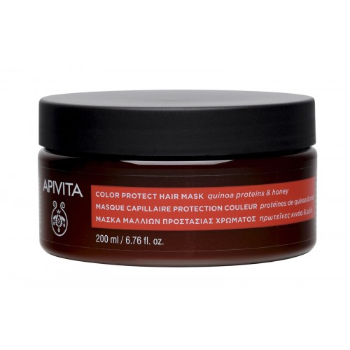 APIVITA Μάσκα Μαλλιών Προστασίας Χρώματος Με Πρωτεΐνες Κινόα & Μέλι 200ml