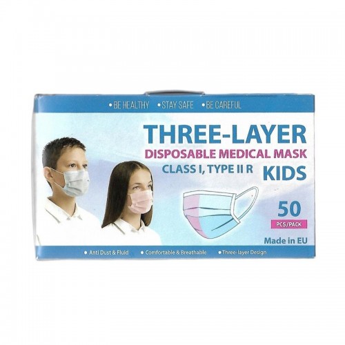 PROJECT Three-layer Medical Mask Kids Παιδικές Μάσκες μιας χρήσης 50τμχ ροζ