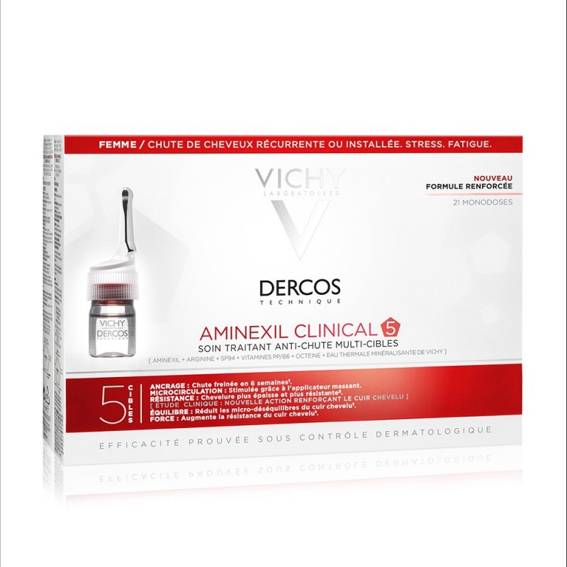 VICHY Dercos Clinical 5 για Γυναίκες - 21 Monodoses x6ml
