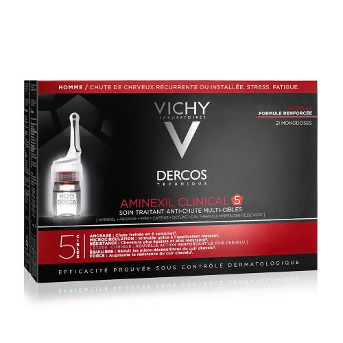 VICHY Dercos Clinical 5 για Άντρες - 21 Monodoses x6ml
