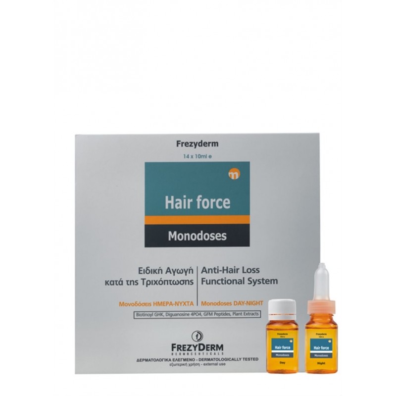 FREZYDERM HAIR FORCE MONODOSES DAY / NIGHT Αγωγή Κατά της Τριχόπτωσης 14x10ml