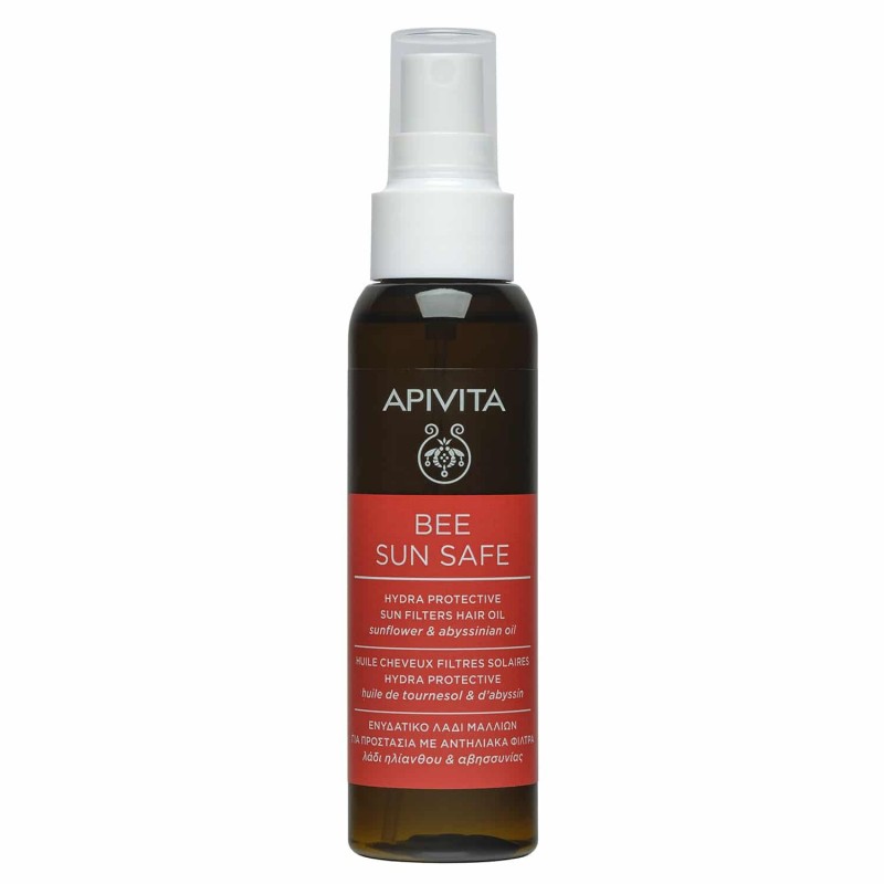 APIVITA Ενυδατικό λάδι μαλλιών για προστασία με αντηλιακά φίλτρα 100ml