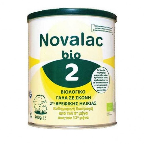 NOVALAC BIO 2 Βιολογικό Γάλα σε Σκόνη 400gr
