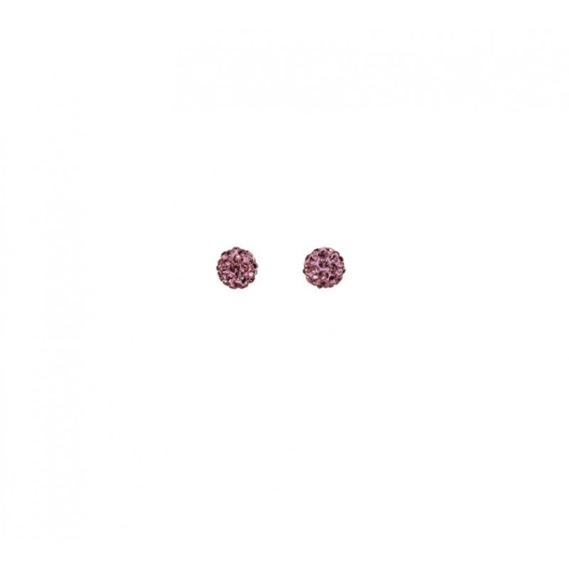 MEDISEI DALEE JEWELS Purple Crystals Ball Σκουλαρίκια 1 ζευγάρι