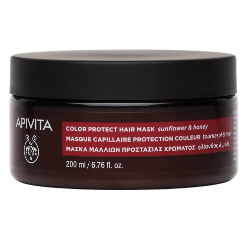 APIVITA μάσκα προστασίας χρώματος για βαμμένα μαλλιά με ηλίανθο & μέλι 200ml