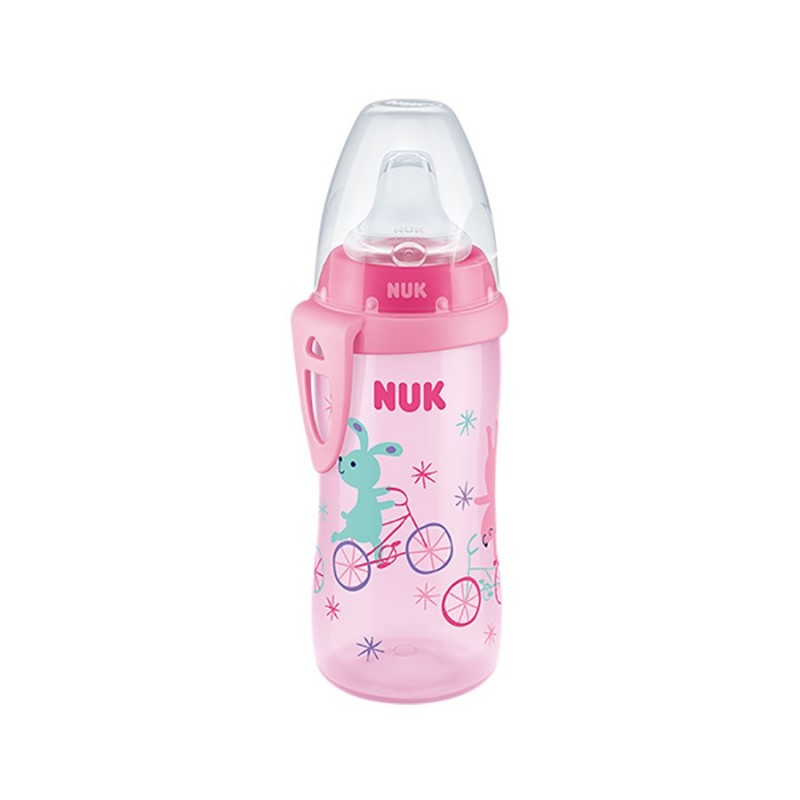 NUK First Choice Active Cup Παγουράκι Ροζ με ρύγχος σιλικόνης 12m+ 300ml