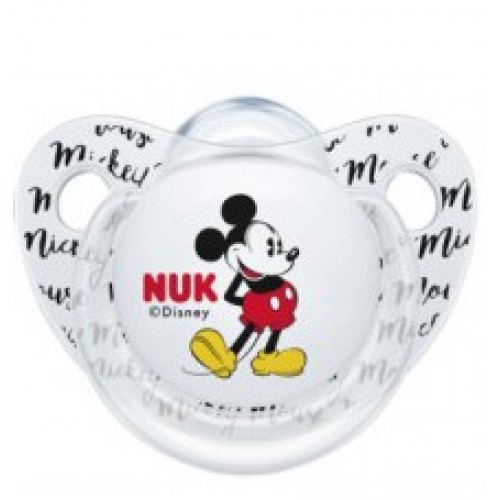 NUK Trendline Disney Mickey Πιπίλα Σιλικόνης Διάφανη 0-6m