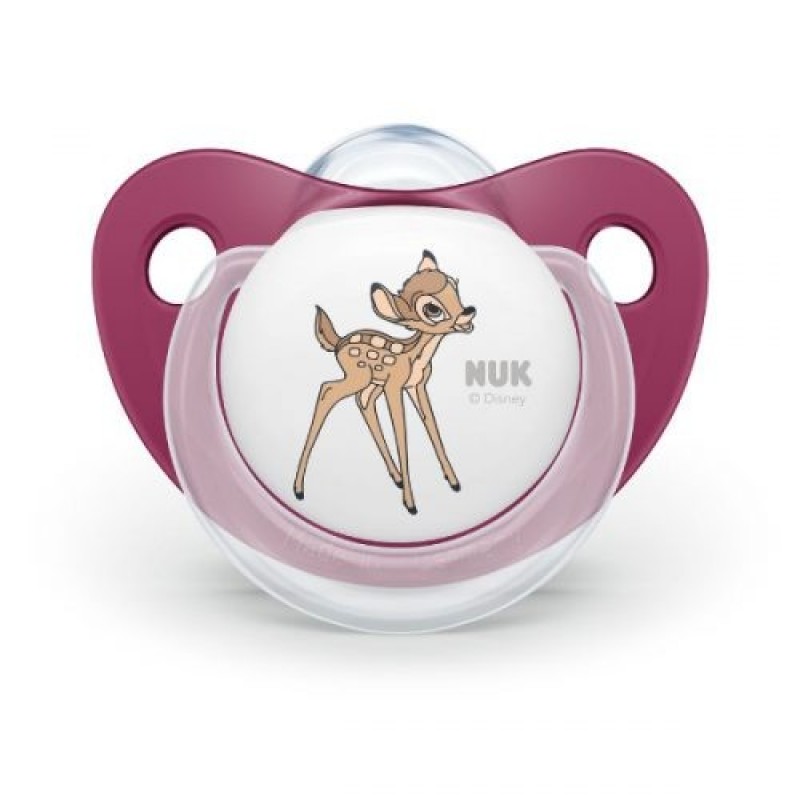 NUK Disney Classics Trendline Πιπίλα Σιλικόνης  Ροζ Bambi το Ελαφάκι 0-6m