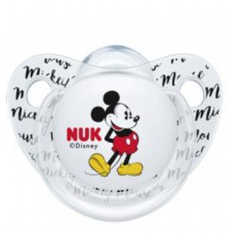 NUK Trendline Disney Mickey Πιπίλα Σιλικόνης Διάφανη 6-18m