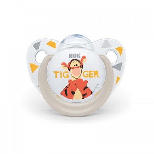 NUK Trendline Disney Tiger Πιπίλα Σιλικόνης Διάφανη 6-18m