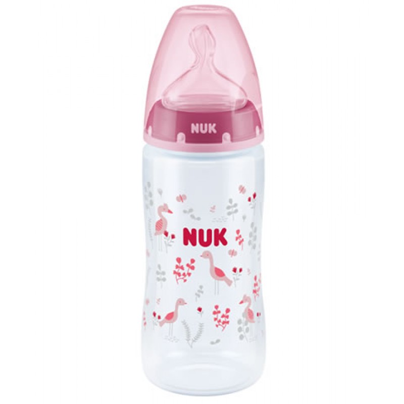 NUK First Choice Plus Μπιμπερό πολυπροπυλενίου (PP) 300ml με θηλή Ροζ